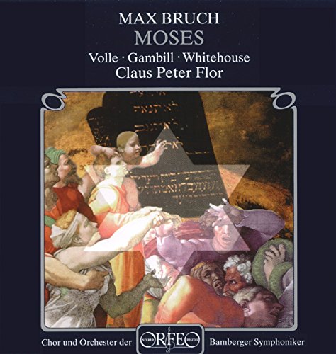 CD cover art featuring Max Bruch's Moses with a Star of David overlay.
