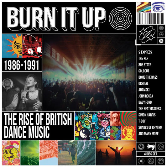 CD cover for “Burn It Up,” a compilation of British dance music.
