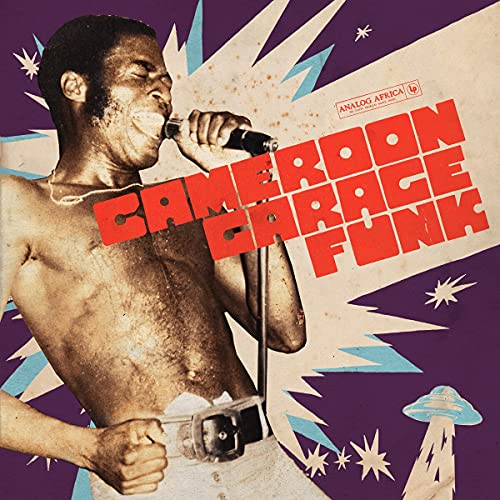 Album cover: a singer with a microphone, bold text, and abstract shapes.