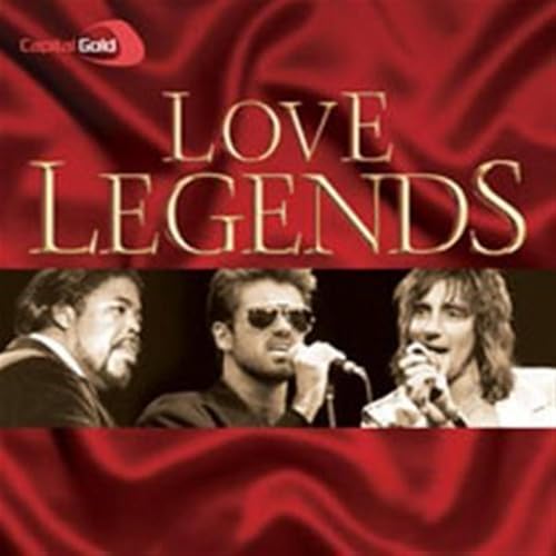 CD cover with red satin background, text Love Legends, and three male singers.
