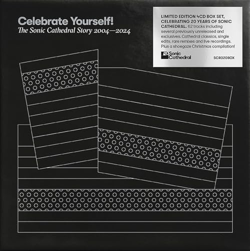 Black box set for “Celebrate Yourself! The Sonic Cathedral Story 2004-2024”.