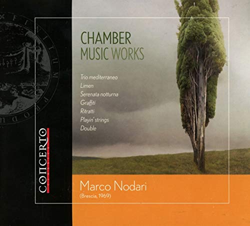 CD cover for "Chamber Music Works" featuring a cypress tree landscape.