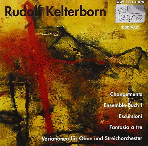 CD cover with abstract red and gold artwork, text "Changements" and composer's name.