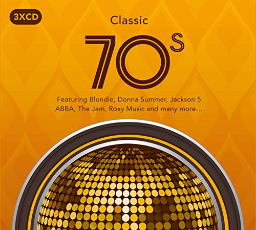 3CD “Classic 70’s” album cover with orange background and disco ball detail.