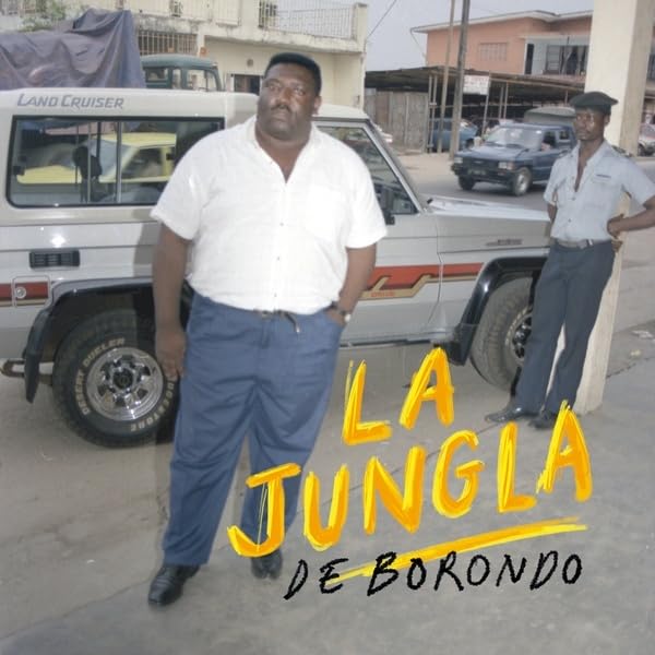Album cover featuring two men and a white Land Cruiser with text overlay.