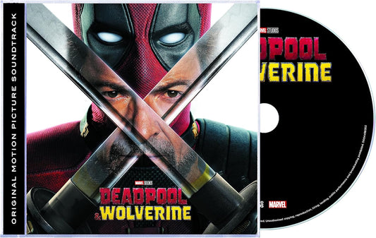 Deadpool and Wolverine CD cover featuring both characters with crossed blades.