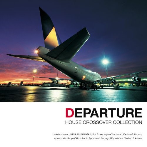 CD cover with a low-angle view of an airplane at sunset.