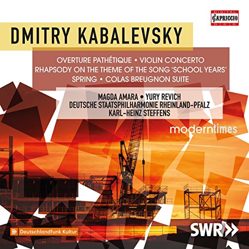 CD cover for Dmitry Kabalevsky classical music, with industrial imagery.