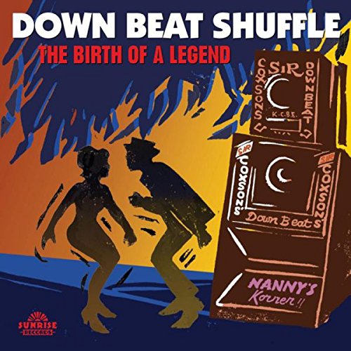 Vinyl album cover with dancing silhouettes and a piano against a vibrant orange and blue background.