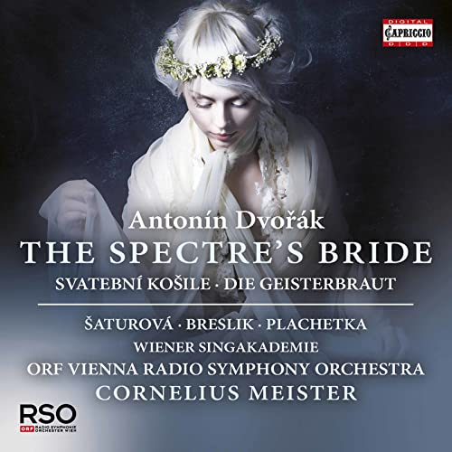 CD cover for Dvo?ák's "The Spectre's Bride" featuring a woman in white.
