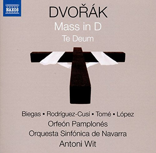 CD cover for Dvorak’s Mass in D and Te Deum, with a cross.