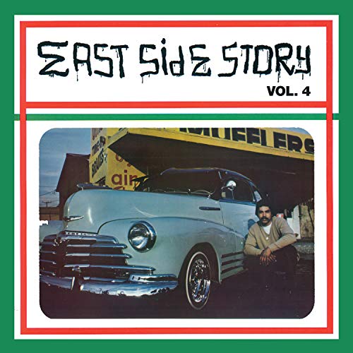 Album cover: vintage car and man leaning against it.