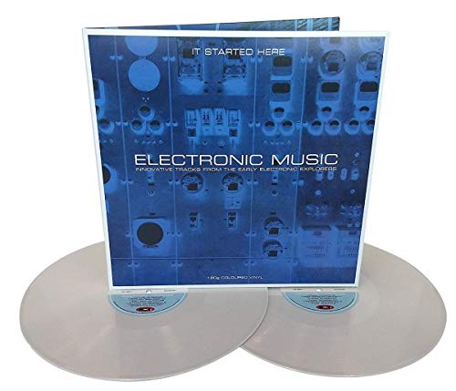 Gatefold vinyl record album cover with two grey vinyl discs displayed in front.