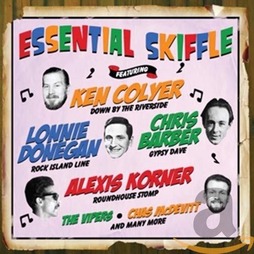 CD cover for "Essential Skiffle" featuring portraits of musicians.