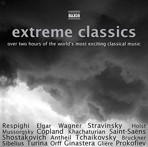 CD cover art featuring stormy clouds, the Naxos logo, and a list of composers.