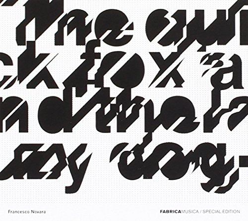 CD cover with abstract black typography on a white background.