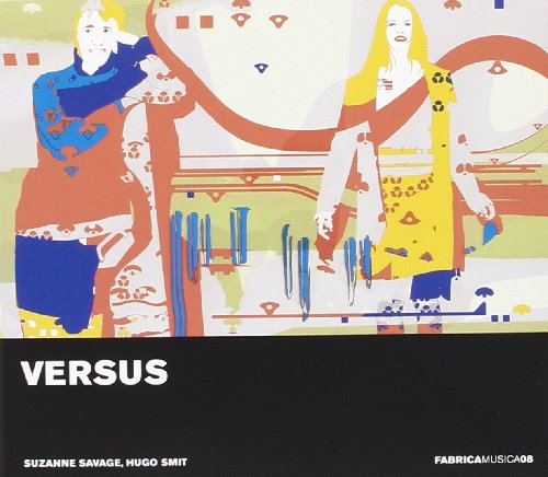 CD cover with stylized illustrations of two people and bold text.