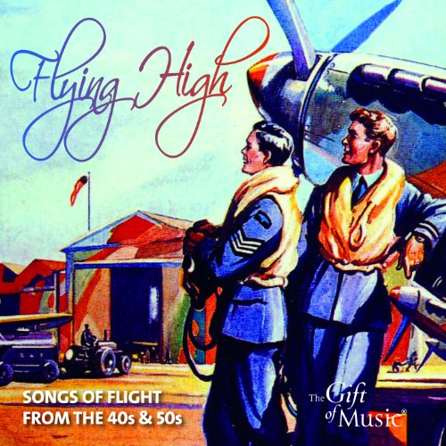 CD cover: vintage illustration of pilots beside a propeller plane.