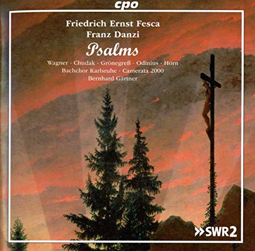 CD cover for Psalms by Fesca and Danzi, featuring a crucifixion scene.
