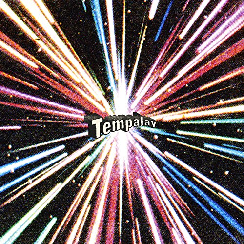 CD cover featuring the word Tempalay over a background of colorful light streaks.
