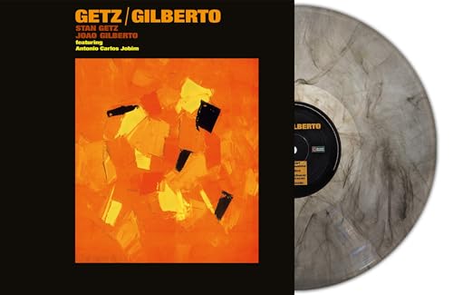 Getz/Gilberto" album cover and marbled grey vinyl record shown.