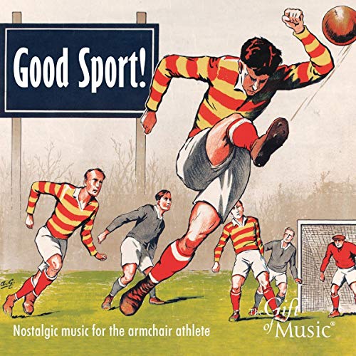 CD cover: vintage illustration of soccer players in action.