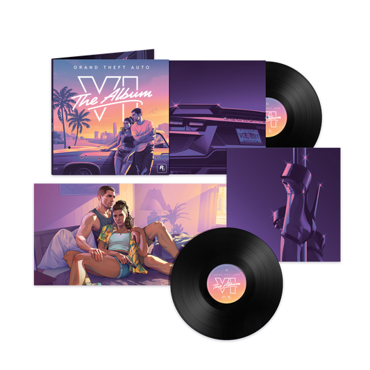 Grand Theft Auto VI: The Album vinyl record set with illustrated cover art.