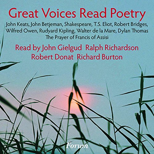 CD cover: "Great Voices Read Poetry" with field and text details.