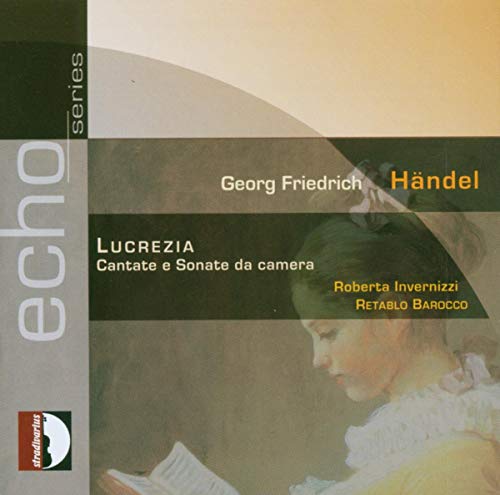 CD cover for Handel's "Lucrezia" featuring a painting of a woman reading.