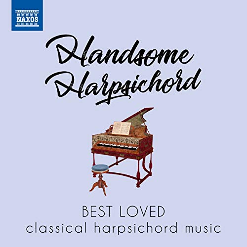 CD cover for “Handsome Harpsichord” featuring a small harpsichord illustration.