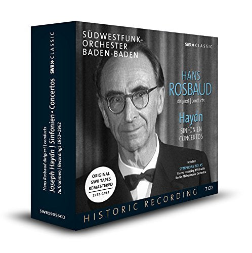 CD case featuring a black and white portrait of conductor Hans Rosbaud.