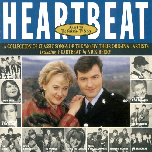 CD cover for “Heartbeat” soundtrack featuring 1960s musicians and TV actors.
