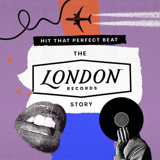 Collage-style album cover featuring a plane, lips, and a person holding a vinyl record.