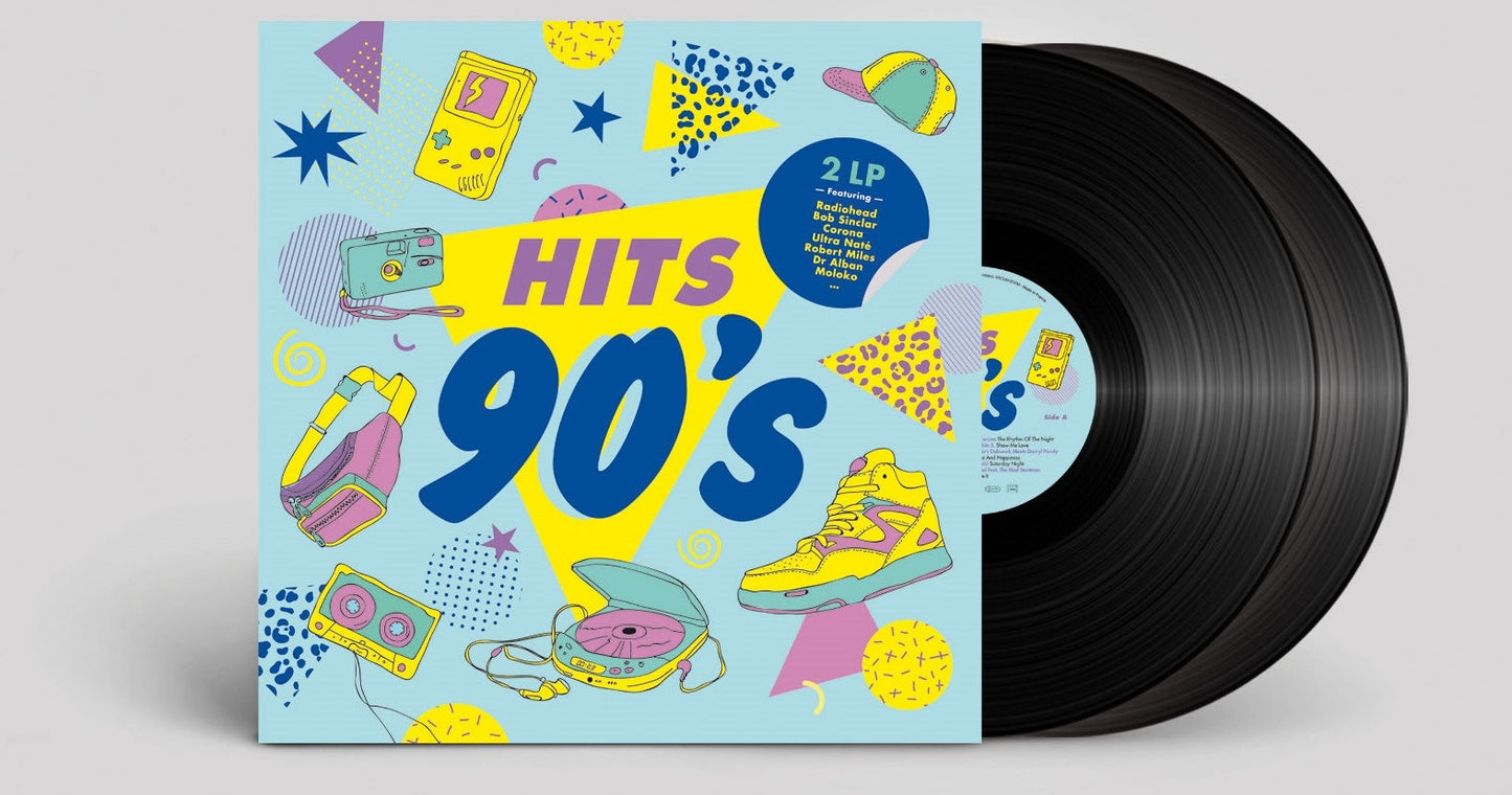 1990s hits compilation vinyl record with colorful cover art.