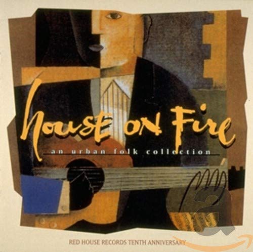 CD cover for “House on Fire,” featuring abstract guitar and face art.