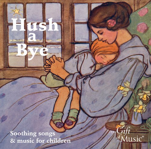 Illustration of a woman holding a sleeping child, titled Hush a Bye.