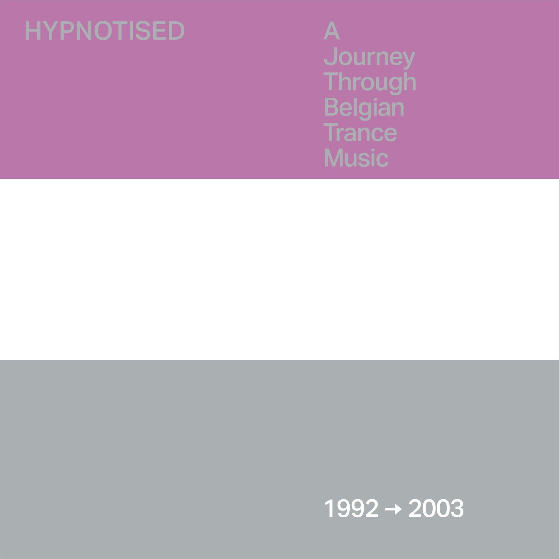 CD cover with horizontal stripes and text: "Hypnotised A Journey Through.