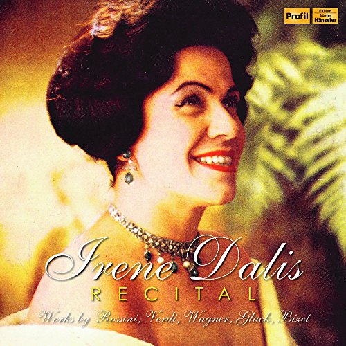 CD cover: Portrait of opera singer Irene Dalis in evening wear.