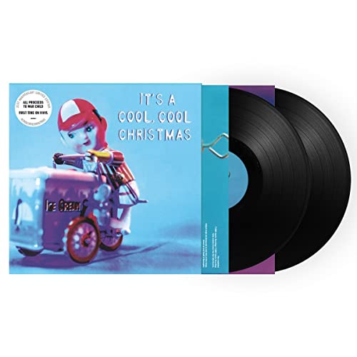 Vinyl record of “It’s a Cool, Cool Christmas” with illustrated cover art.