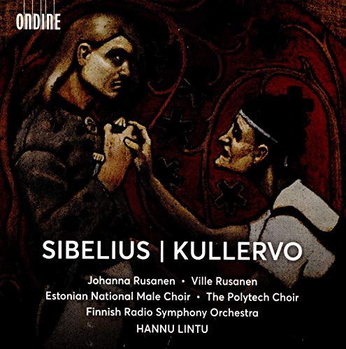 CD cover for Sibelius’ “Kullervo” featuring a dramatic, painted scene.