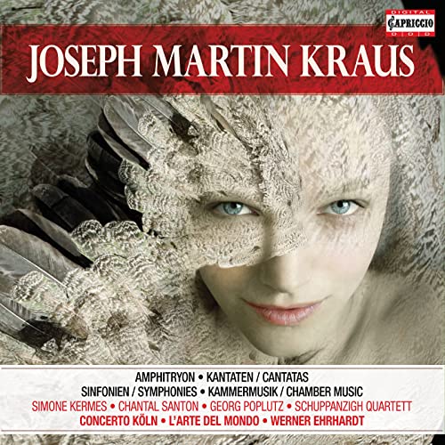 CD cover featuring Joseph Martin Kraus text over a woman's face partially covered by feathers.