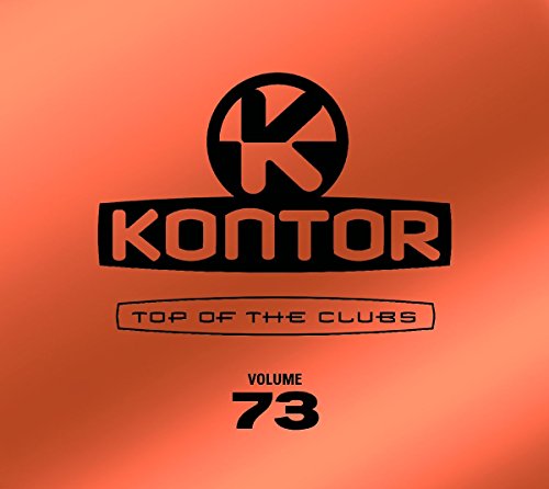Kontor Top of the Clubs Volume 73 album cover with black text on orange background.