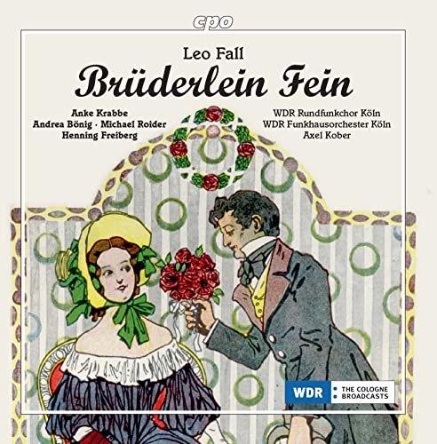 CD cover for "Brüderlein Fein" featuring illustrated couple with flowers.