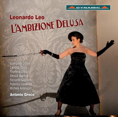 CD cover for opera "L'Ambizione Delusa" featuring a woman with a sword.