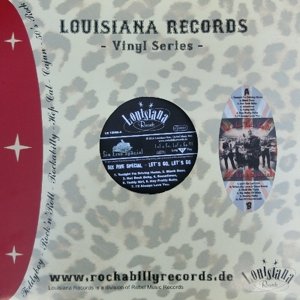Vinyl record with leopard print background and Louisiana Records branding.