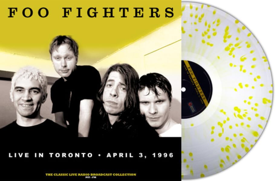 Foo Fighters “Live In Toronto 1996” vinyl record with band photo.