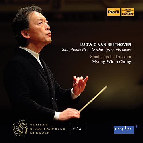CD cover featuring conductor Myung-Whun Chung with Beethoven’s “Eroica” text.