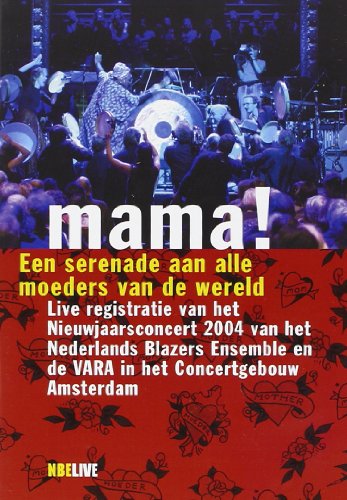 CD cover for “Mama!” live concert recording, red background, band image.