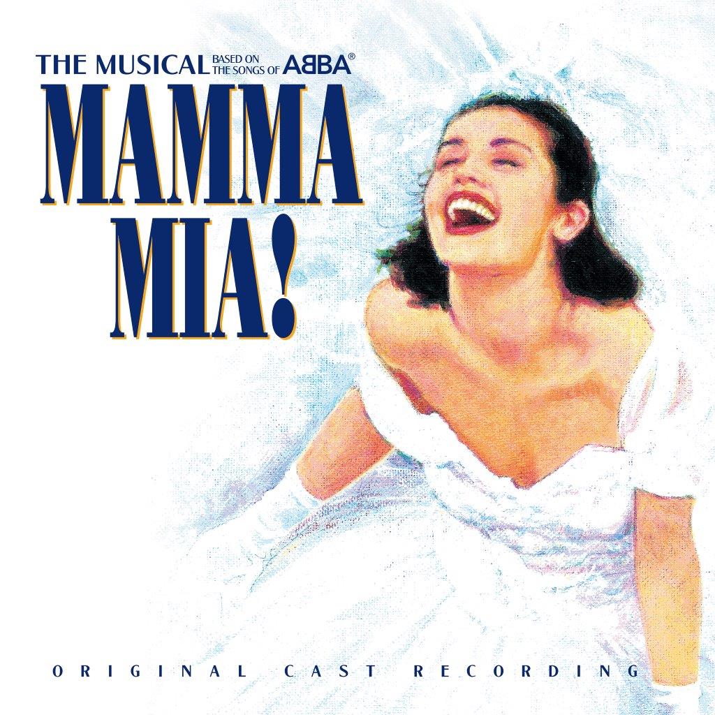 Mamma Mia! original cast recording album cover with a woman in white.