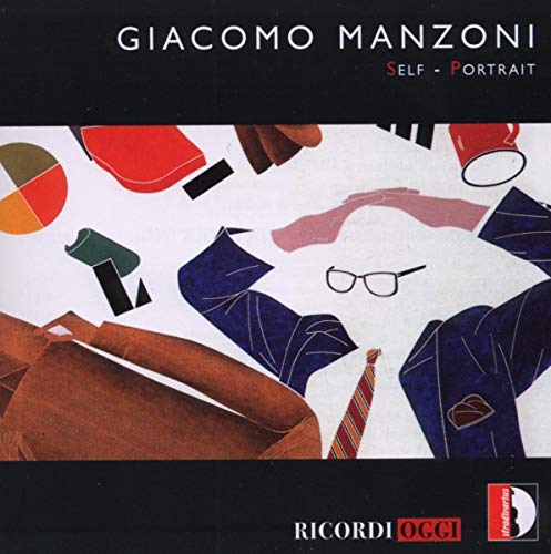 CD cover: abstract portrait with hands, tie, and glasses on white.
